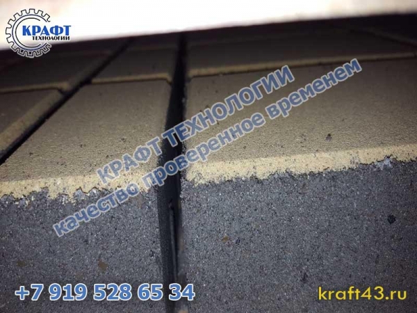 Брусчатка, изготовленная на вибропрессе Kraft