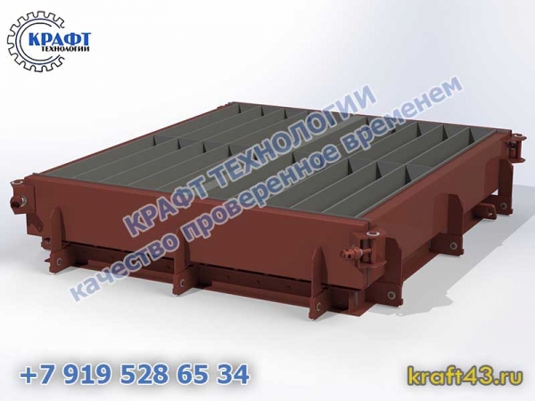 Комплектация металлоформы БР 1000х300х150 веерная на 20 бордюров