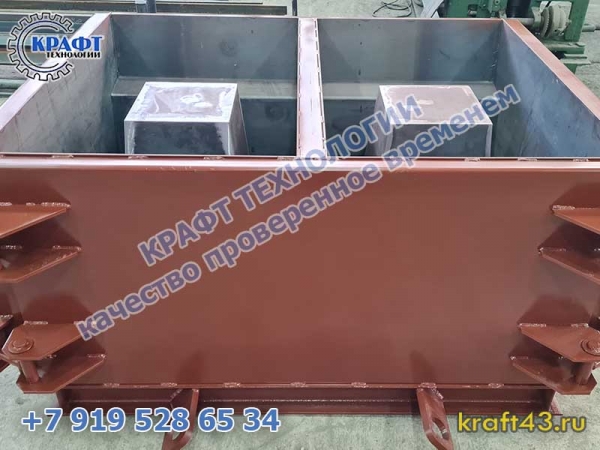 Производство фундамента дорожного знака Ф-1 в металлоформе на 2 изделия