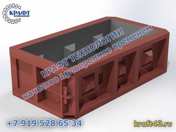 Металлоформа бетонный блок Лего 1200х300х600
