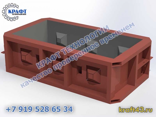 Металлоформа бетонный блок Лего 1200х400х600